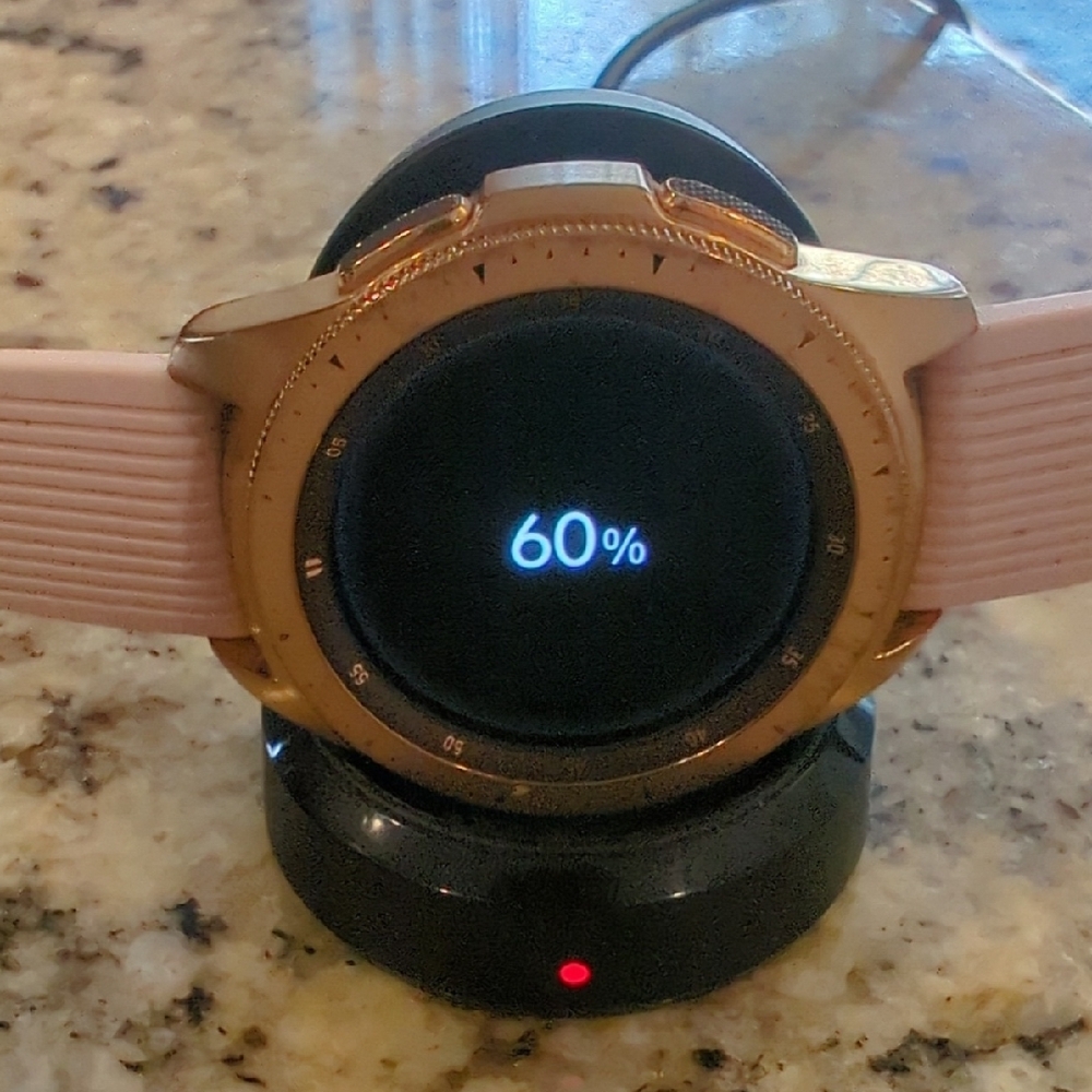 Gold Smartwatch with Pink Band